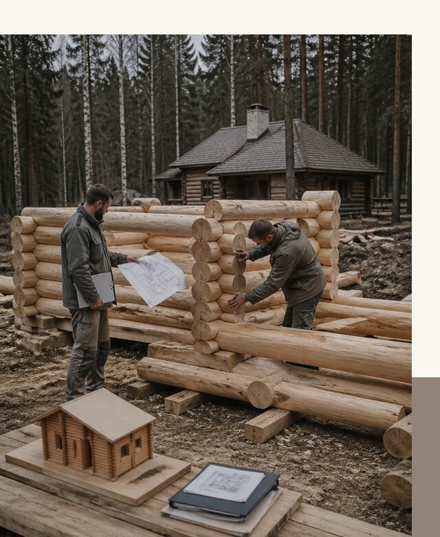 Проектирование и строительство домов из бревна в Югорске